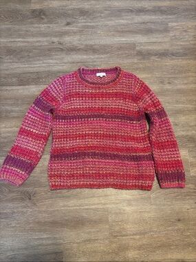 girls red and pink sweater